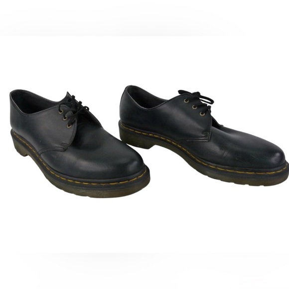 Dr. Martens 14D46 3 Eye Oxford Shoes Black Smooth Leather Size US 11 (N241)